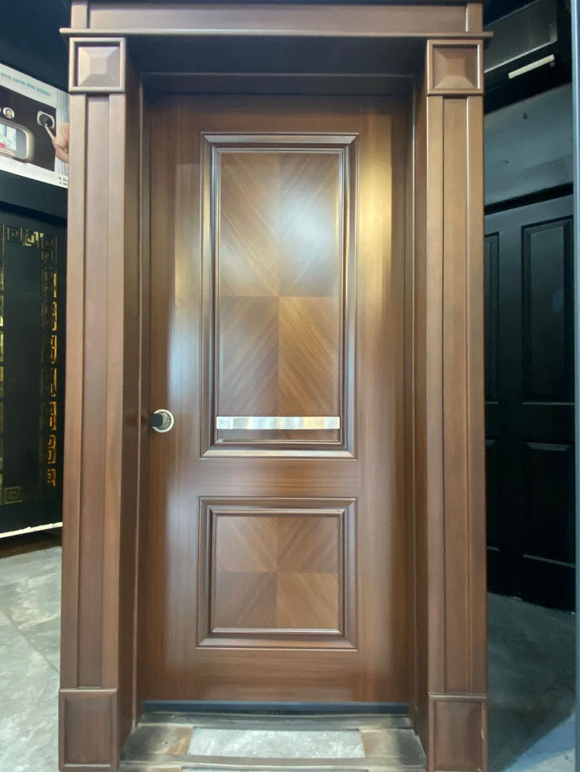 Classic Wood Panel Security Door - 31 Pcs Entrance Door